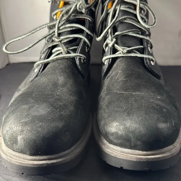 Timberland Premium Boots size 7W black orange waterproof
