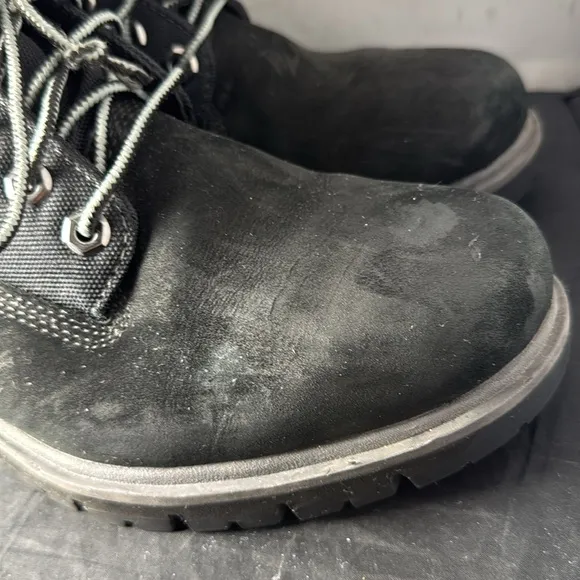 Timberland Premium Boots size 7W black orange waterproof