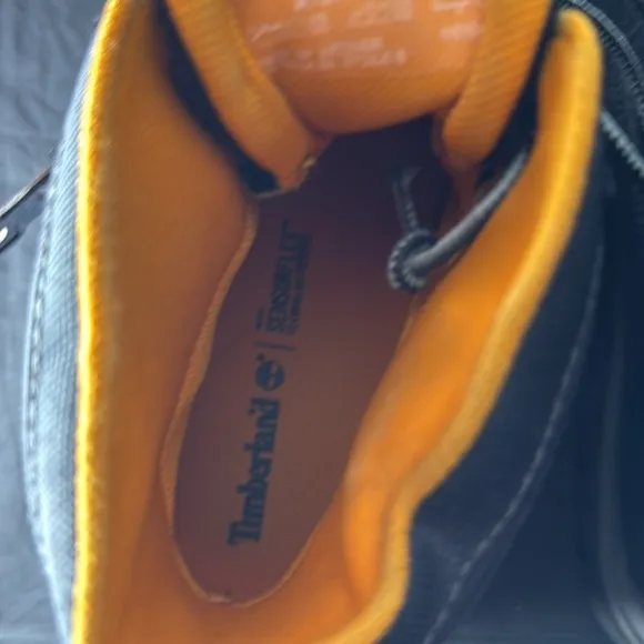 Timberland Premium Boots size 7W black orange waterproof