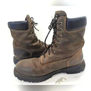 Timberland Pro Leather Soft Toe 38022 Brown Oil Resistant Waterproof Boots 13M