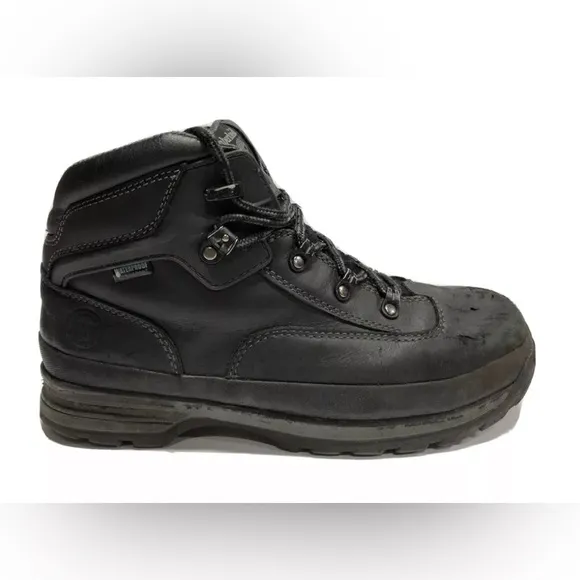 Timberland Pro Men's Euro Hiker, Black Leather Waterproof Boots, Size 9Wide