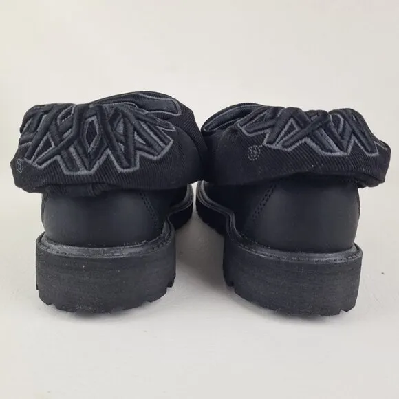 Timberland Script Roll Top Boots Little Kids Black Leather