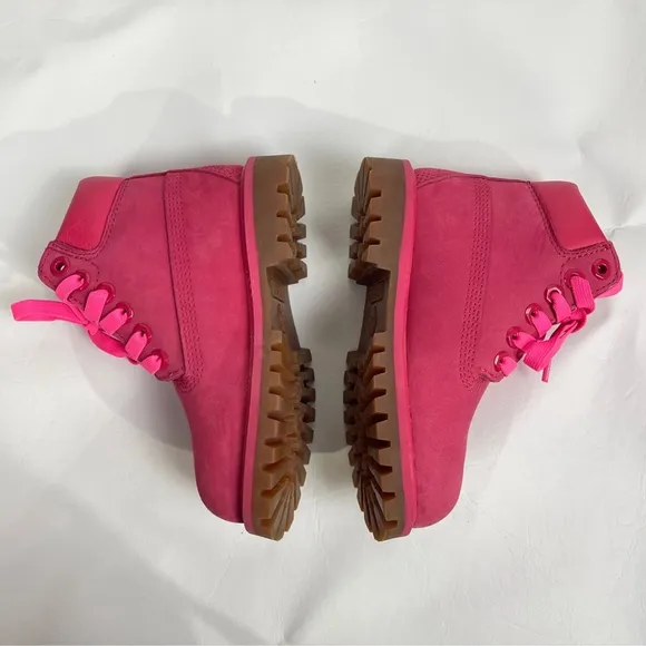 Timberland Toddler Premium 6&quot; 50th Anniversary Pink Insulated Leather boots 9