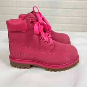 Timberland Toddler Premium 6&quot; 50th Anniversary Pink Insulated Leather boots 9