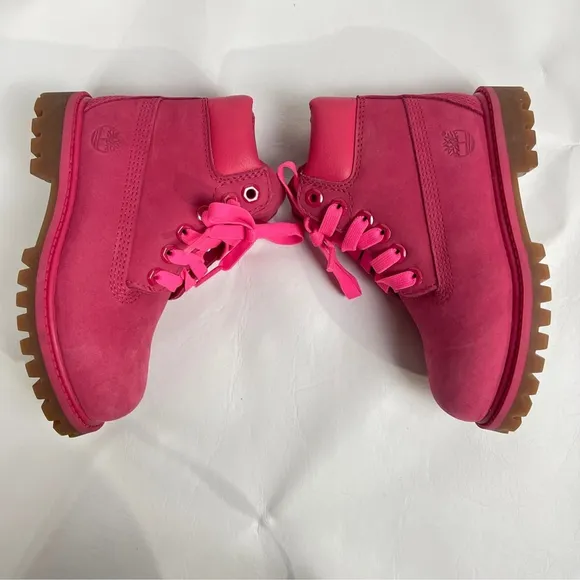 Timberland Toddler Premium 6&quot; 50th Anniversary Pink Insulated Leather boots 9