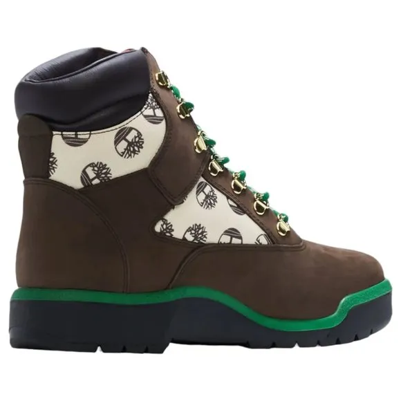 TIMBERLAND Waterproof  6&quot; Field Boots Beef and Broccoli Monogram Youth Size 5Y