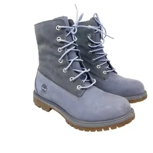 Timberland Waterproof Roll-Top Boots Blue Nubuck SZ 6