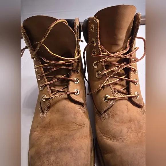 TIMBERLAND WHEAT CLASSIC LACE-UP MEN'S LEATHER TANBOOTS 6&quot; SIZE11