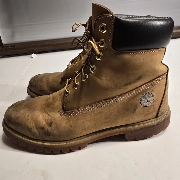 TIMBERLAND WHEAT CLASSIC LACE-UP MEN'S LEATHER TANBOOTS 6&quot; SIZE11