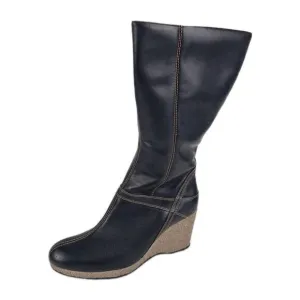 Timberland Women Monogram Tall Classic Boots Black Lhtr Fashion Size 8