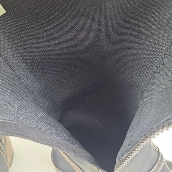 Timberland Women Monogram Tall Classic Boots Black Lhtr Fashion Size 8