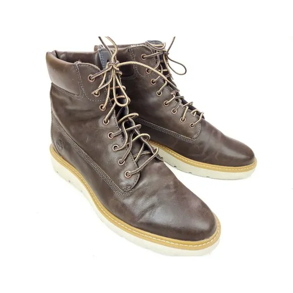 Timberland Women's Sensorflex Brown Leather Boots Sz 10