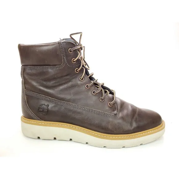 Timberland Women's Sensorflex Brown Leather Boots Sz 10