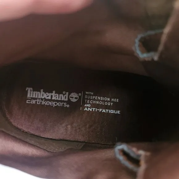 Timberland Womens Stratham Heights Brown Leather Fold Down Waterproof Bo…