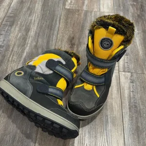 Timberland Youth Snow Boots Fur-Lined Winter Weather Yellow Blue Kids 6