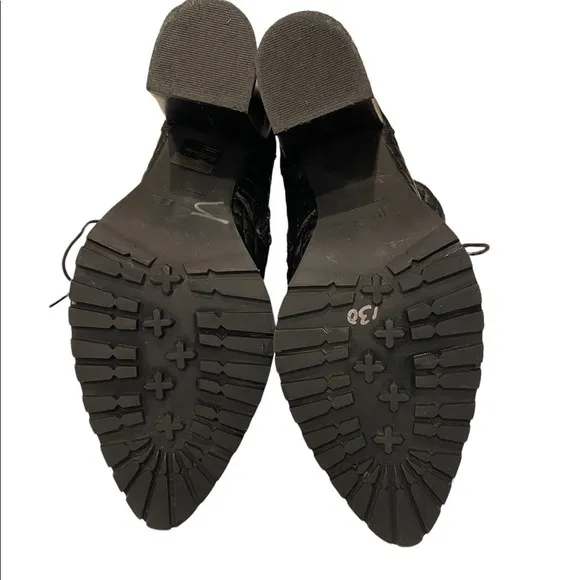 To Be Black Leather High Heel Booties Boots Made in Spain