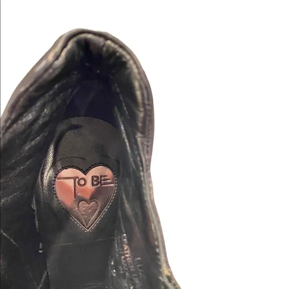 To Be Black Leather High Heel Booties Boots Made in Spain