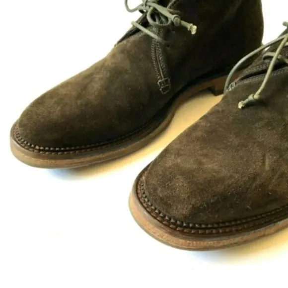 To Boot New York Clarkston Chukka Boots 9.5 Oliva Green Suede Leather Lace Up