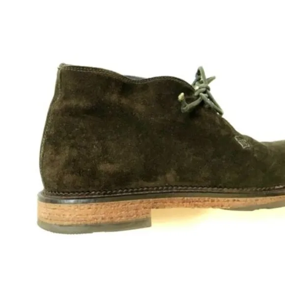 To Boot New York Clarkston Chukka Boots 9.5 Oliva Green Suede Leather Lace Up