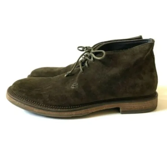 To Boot New York Clarkston Chukka Boots 9.5 Oliva Green Suede Leather Lace Up