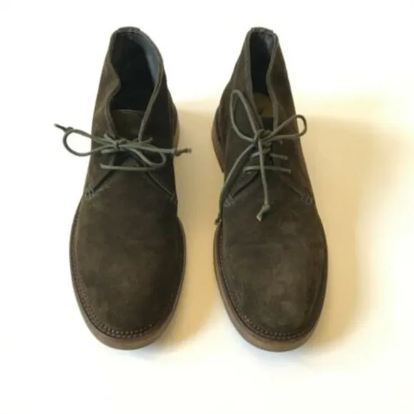 To Boot New York Clarkston Chukka Boots 9.5 Oliva Green Suede Leather Lace Up