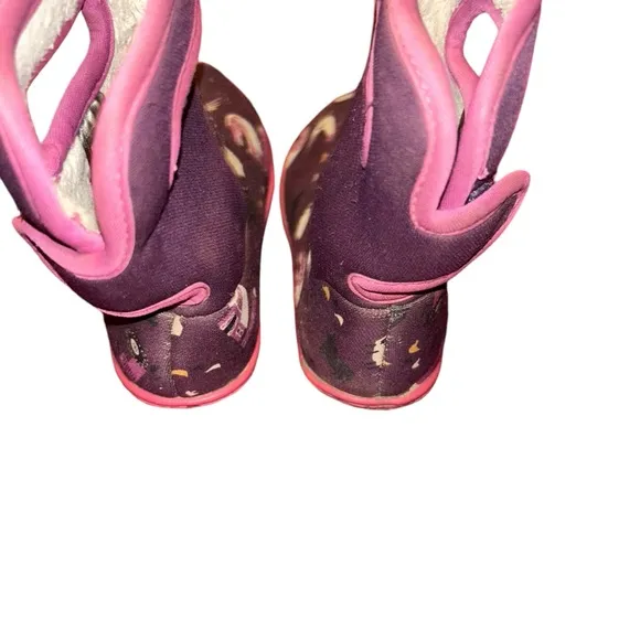 toddler bogs farm animals print rain snow boots size 5 kids girls