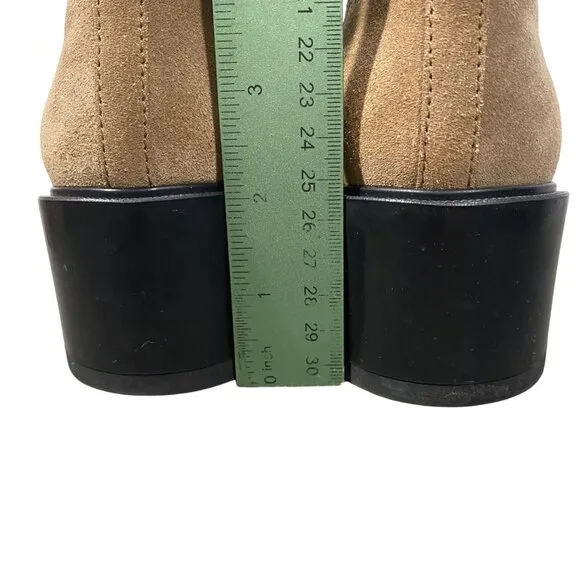 Tod’s suede tall Chelsea boots gored panels tan neutral women’s 37 quiet luxury
