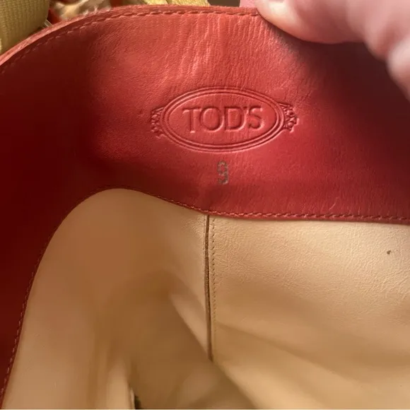 TODS  women’s two tone riding boots size 9 exc cond