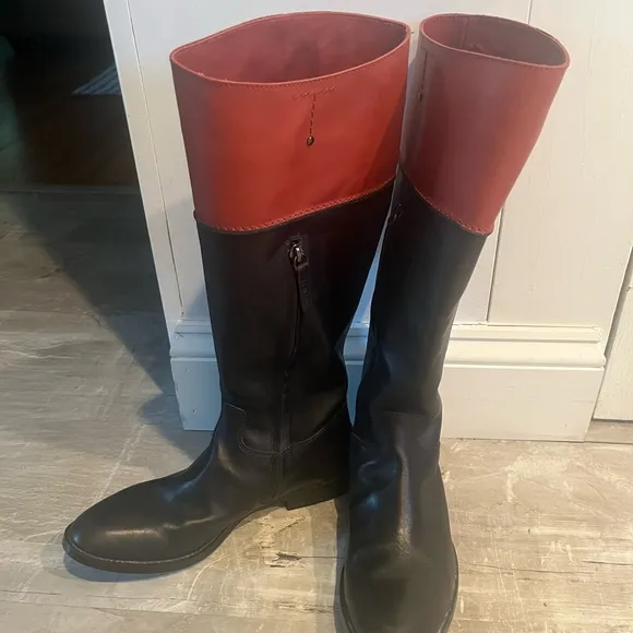 TODS  women’s two tone riding boots size 9 exc cond