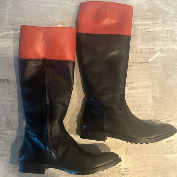 TODS  women’s two tone riding boots size 9 exc cond