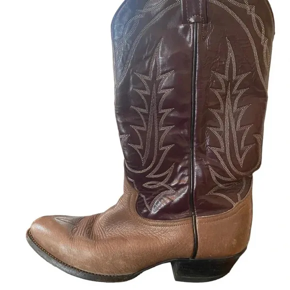 Tony Lama 9 D Vampire Tan Bullhide And Brown Cowhide