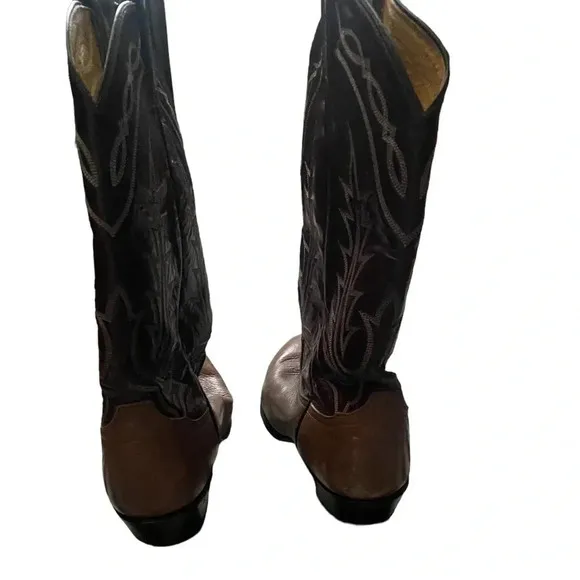 Tony Lama 9 D Vampire Tan Bullhide And Brown Cowhide