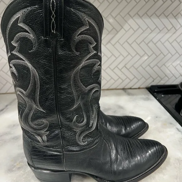Tony Lama CZ810 Exotic Teju Lizard Leather Western Cowboy Boots 11 Made In USA