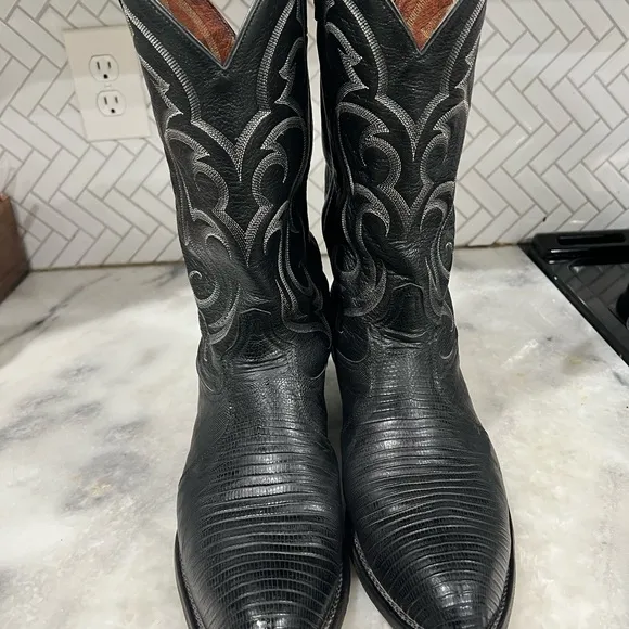 Tony Lama CZ810 Exotic Teju Lizard Leather Western Cowboy Boots 11 Made In USA