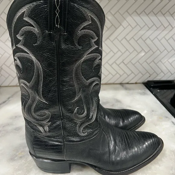 Tony Lama CZ810 Exotic Teju Lizard Leather Western Cowboy Boots 11 Made In USA