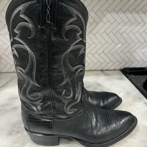Tony Lama CZ810 Exotic Teju Lizard Leather Western Cowboy Boots 11 Made In USA