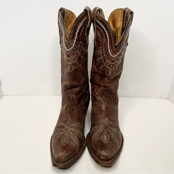 Tony Lama Rancho Snip Toe Western Cowboy Boots