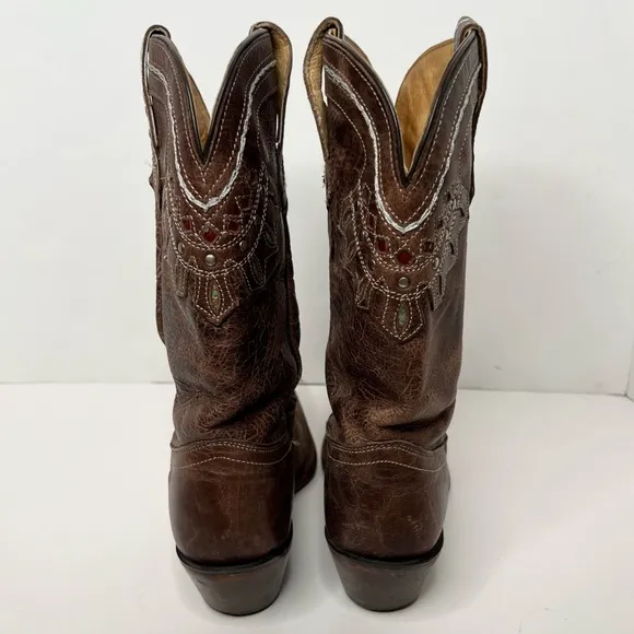 Tony Lama Rancho Snip Toe Western Cowboy Boots