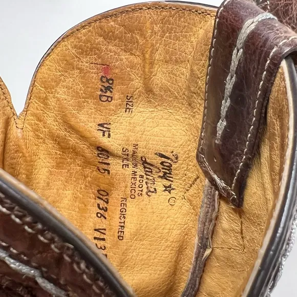 Tony Lama Rancho Snip Toe Western Cowboy Boots