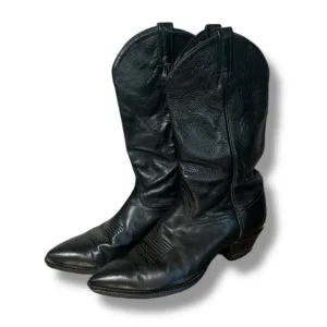 Tony Lama Vintage Black Leather Western Boots women’s 8