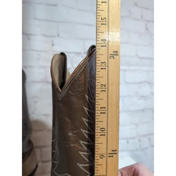 Tony Lama Western Boots US 9.5 Two Tone Brown Style 6225 Women's
