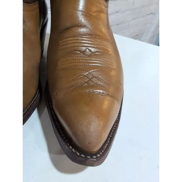 Tony Lama Western Boots US 9.5 Two Tone Brown Style 6225 Women's