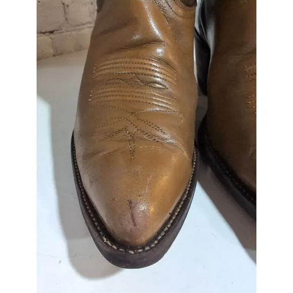 Tony Lama Western Boots US 9.5 Two Tone Brown Style 6225 Women's