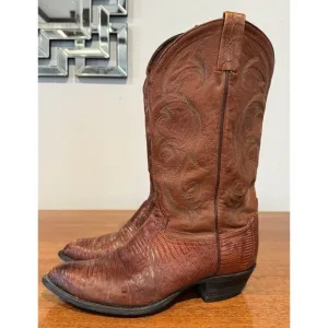 Tony Llama Men's Size 9.5 D Exotic Western Boots Brown Leather Uppers