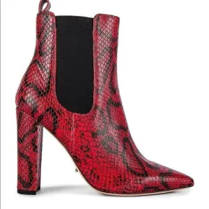 TONY BIANCO LAVIDA RED SNAKESKIN BOOT