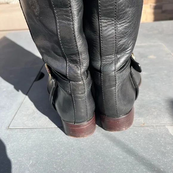 Tory Burch black leather riding boots