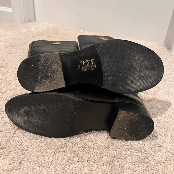 Tory Burch Black Leather Riding Boots