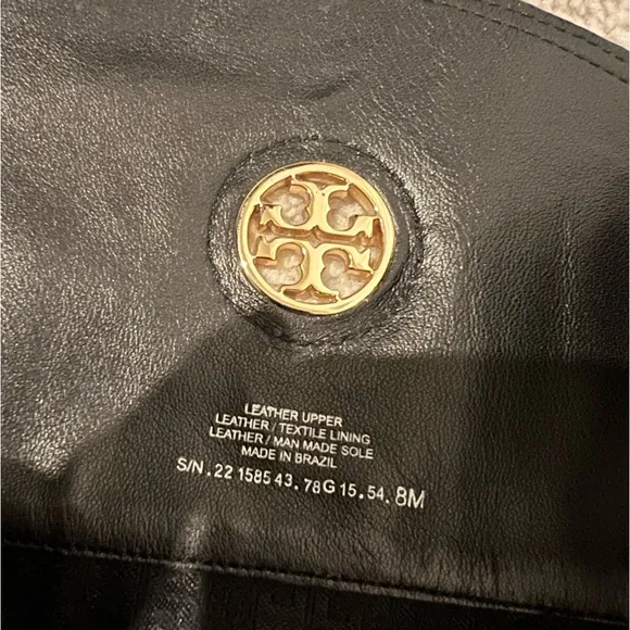Tory Burch Black Leather Riding Boots