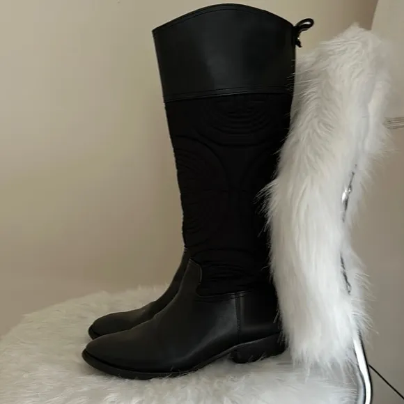 TORY BURCH BLACK RIDING BOOTS