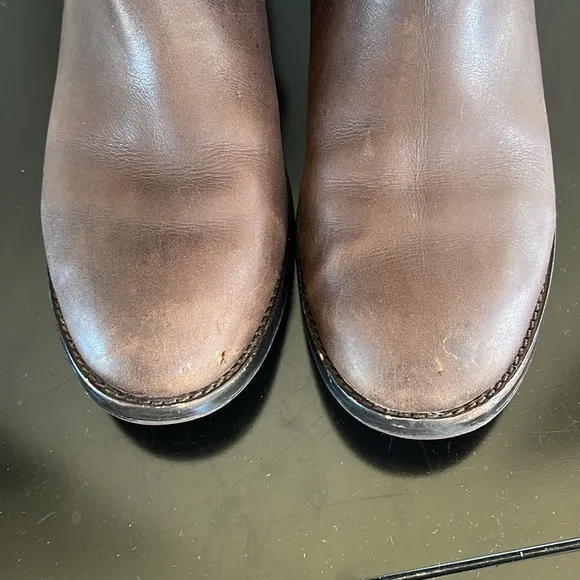 Tory Burch Brown Leather Suede Riding Boots